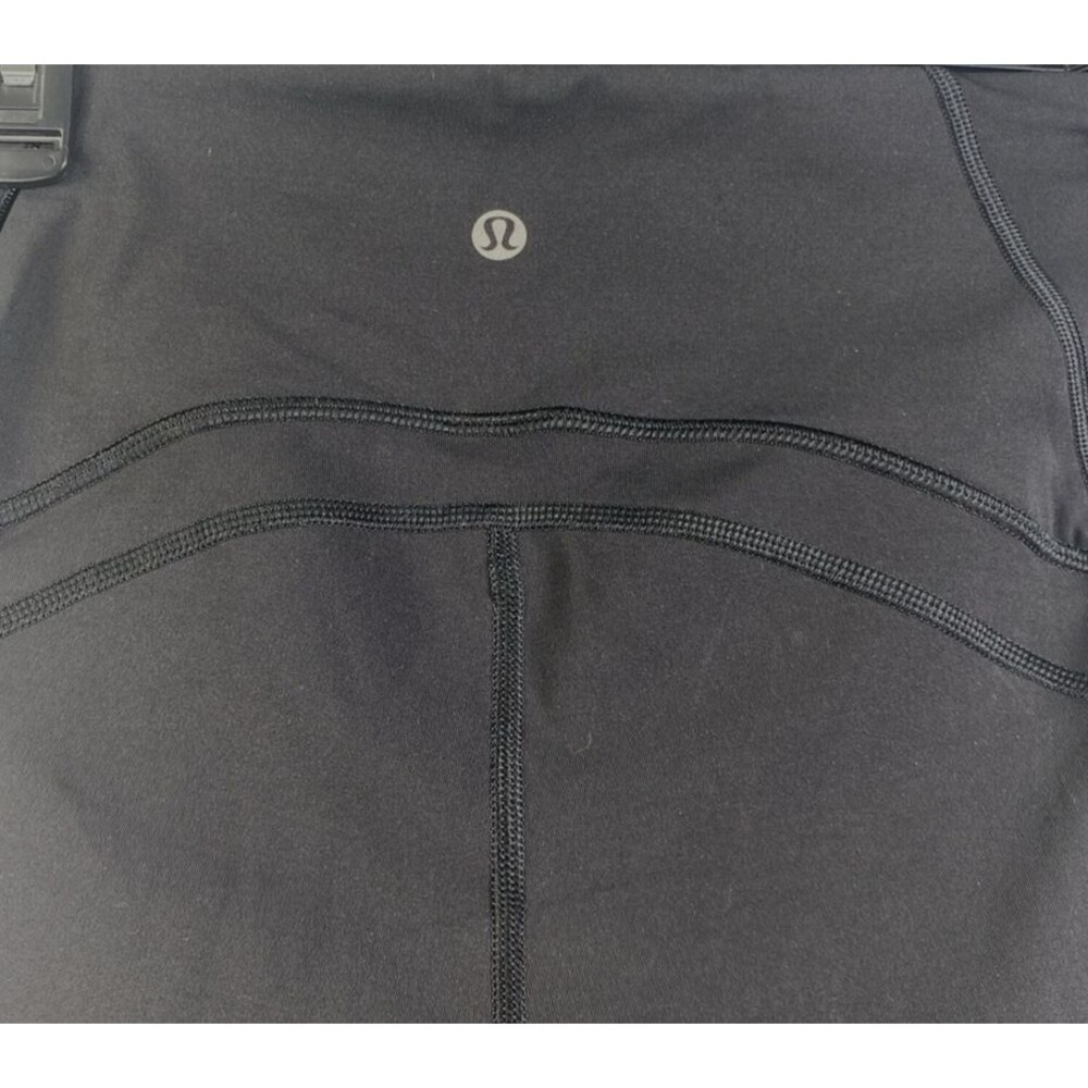Lululemon Sole Training Crop Size 6 Mesh Leggings Black Womens Yoga Pants
